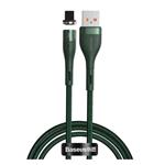 کابل 1 متری Lightning بیسوس  Baseus Zinc Magnetic Safe Fast Charging Data Cable USB to IP 2/4A 1m Green
