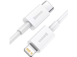 کابل شارژ تایپ سی به لایتنینگ بیسوس Baseus Superior Series Fast Charging Data Cable Type-C to iP PD 20W 0/25m White