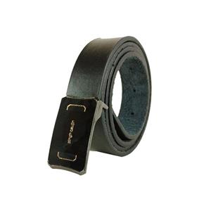 کمربند چرم طبیعی مردانه تک لایه گاومیش با سگک پلاکی K35PA10