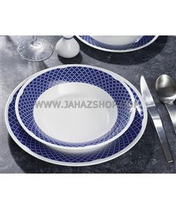 سرویس غذاخوری 35 پارچه 6 نفره چینی زرین ایران سری شهرزاد مدل بلومارین درجه یک Zarin Iran Shahrzad Blumarine Dinnerware Set 35 Pcs High Grade