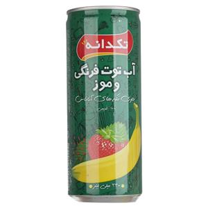 آب توت فرنگی و موز تکدانه حجم 240 میلی لیتر