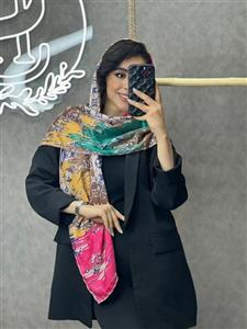 روسری قواره 140 نخی دور دست دوز