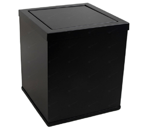 سطل سرویس بهداشتی مشکی مربعی درب الاکلنگی فانتونی S502