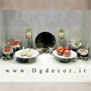 هفت سین 10 پارچه پایه فلزی مدل برگ