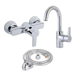 ست شیرآلات کسری مدل امگا  مجموعه 3 عددی کروم