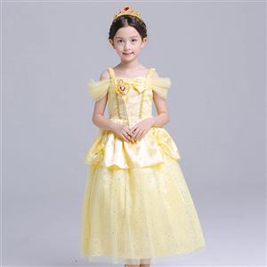 لباس دیو و دلبر پرنسس بلا به همراه اکسسوری کامل کد 121103NEW