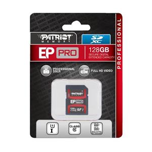 کارت حافظه اس دی پاتریوت کلاس 10 ظرفیت 128 گیگابایت ایی پی پرو SD Patriot EP Pro  - 128GB
