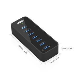 هاب یو اس بی 3 7 پورت Anker USB 3.0 7 Port Hub with 1 BC 1.2 Charging Port