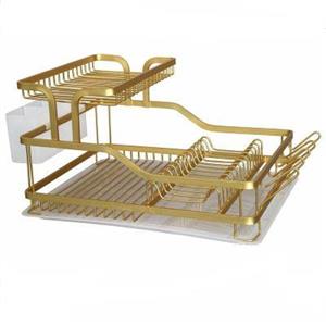 جا ظرفی طلایی تمام آلومینیوم مدل نیلوفر اطلس