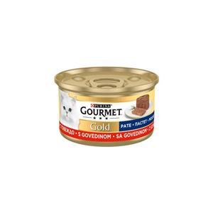 کنسرو گربه گورمت گلد باطعم گوشت PURINA GOURMET Gold Pate Beef 85G 