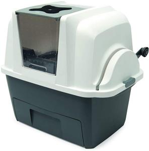 توالت و جعبه مسقف گربه ، بدون پاشش و بو ، با سیستم الک خودکار زباله برند: Catit کد : X 400 