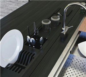 ابچکان (جاظرفی) توکار پشت سینک مشکی برازا (5 سایز)