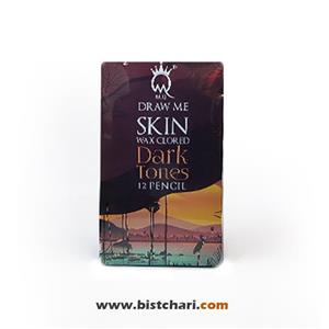 مداد رنگی 12 رنگ پوست تیره Dark Tones برند ام کیو MQ