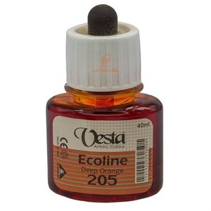رنگ اکولین رنگ Deep orange شماره 205 حجم 40 ml برند وستا Vesta
