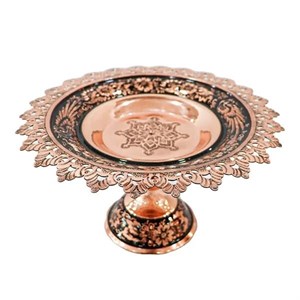 شیرینی خوری مسی مدل الماس تراش کد 116 