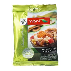 کوکتل آجیل و میوه خشک استوایی مانی 150 گرمی Mani Tropical Cocktail 150Gr