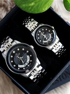 ست ساعت زنانه و مردانه سویستون ضدآب تقویم دار رنگ ثابت موتور ژاپن کیفیت عالی کد 2115387