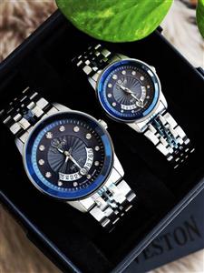 ست ساعت زنانه و مردانه سویستون ضدآب تقویم دار رنگ ثابت موتور ژاپن کیفیت عالی کد 2115385