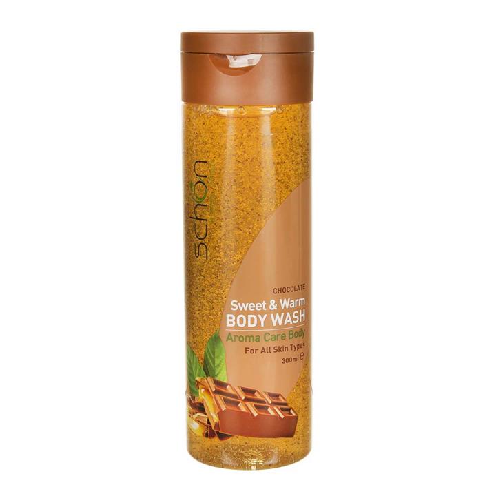 شامپو بدن شفاف شکلات شون Schon مدل نرم کننده حجم 300 میلی لیتر