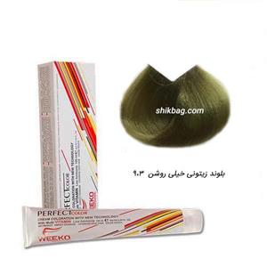 رنگ مو ویکو شماره 9.3 حجم 100 میلی لیتر رنگ بلوند زیتونی خیلی روشن