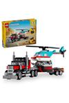 لگو ® Creator Flatbed Truck with Helicopter 31146 - Creative Toy Building Set (270 Pieces)