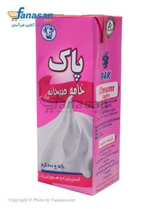 خامه صبحانه استریلیزه و هموژنیزه پاک 200 گرم