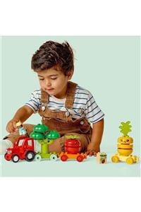 لگو Grck 10982  Duplo - Fruit Vegetable Tractor 19 Pieces  1.5 Years Efsn