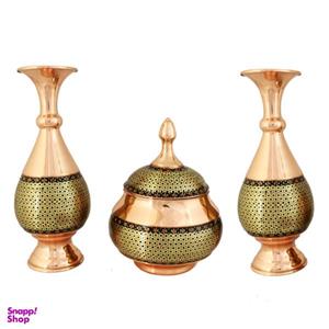 ست گلدان و قندان خاتم کاری کد F63 -