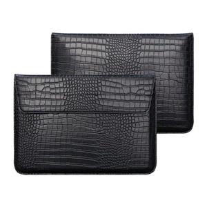 کاور استند دار چرمی لپ تاپ مناسب برای سایز 14 اینچی Protective Croco Leather Laptop Sleeve Bag 