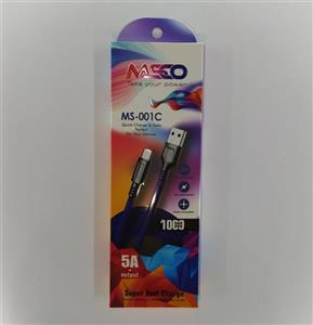 کابل شارژر برندmascoمدل ms-001c فست شارژ تایپ سی
