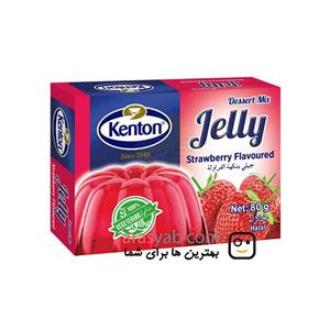 پودر ژله گیاهی کنتون Kenton با طعم توت فرنگی وزن 80 گرم