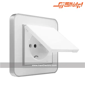 پریز برق ارت درب دار ارس نقره ای زه سفید