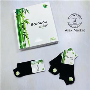 جوراب مردانه  جعبه ای بامبو مرطوب مچی مشکی تک