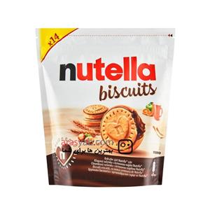 بیسکوییت نوتلا Nutella با مغز شکلات و فندق وزن ۱۹۳ گرم 