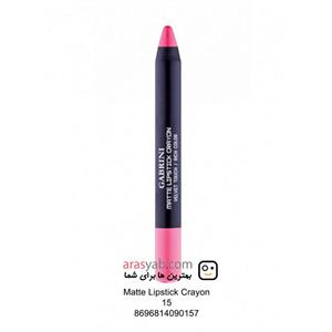 رژلب مدادی شماره 15 گابرینی مدل VELVET TOUCH با پوشش مات و رنگدهی قوی
