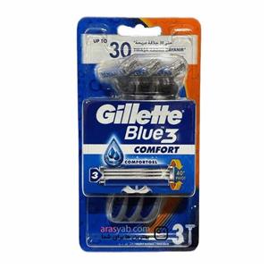 خودتراش سه لبه ژیلت Gillette مدل Blue3 COMFORT بسته 3 عددی