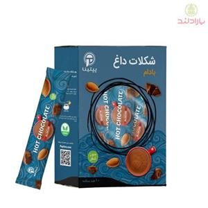 پودر هات چاکلت با شیر بادام بدون قند بسته 10 عددی ( شیرین شده با استویا)