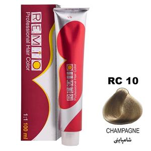 رنگ مو رمیو شماره RC 10 حجم 100 میلی لیتر رنگ شامپاینی