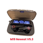 هدفون بی سیم مدل M19 NEWEST V 5.3 اصلی پاوربانک دار و چراغ قوه دار