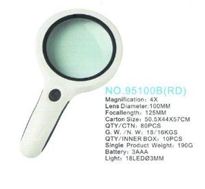 ذره بین قطر 10 سانت مدل 95100B با 18  عدد LED