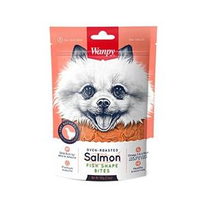 تشویقی سگ ونپی نرم ماهی سالمون  Wanpy Salmon Fish Shape Bites
