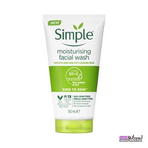 ژل شستشو صورت SIMPLEسیمپل مدل MOISTURISING FACIAL WASH حجم150میلی لیتر با ضمانت اصالت کالا تاریخ انقضا طولانی 