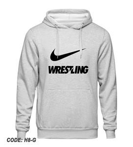 هودی طوسی دورس داخل کرک طرح ورزش کشتی مردانه کد H108