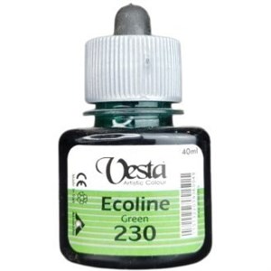 رنگ اکولین رنگ Green کد 230 حجم 40 ml برند وستا Vesta