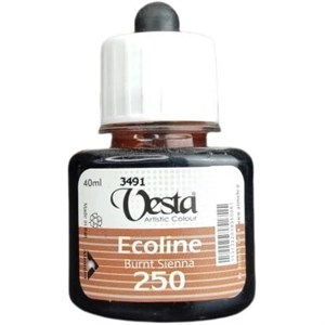 رنگ اکولین رنگ Burnt sienna کد 250 حجم 40 ml برند وستا Vesta