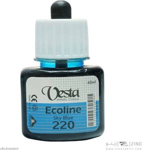رنگ اکولین رنگ Sky blue کد 220 حجم 40 ml برند وستا Vesta