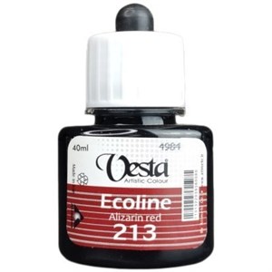 رنگ اکولین رنگ Alizarin red کد 213 حجم 40 ml برند وستا Vesta