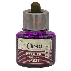 رنگ اکولین رنگ Red violet کد 240 حجم 40 ml برند وستا Vesta