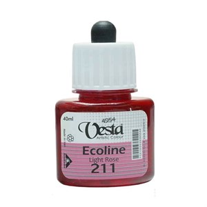 رنگ اکولین رنگ Light rose کد 211 حجم 40 ml برند وستا Vesta