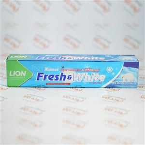 خمیر دندان لیون فرش اند وایت Lion Fresh  White مدل Extra Cool Mint وزن 160 گرم